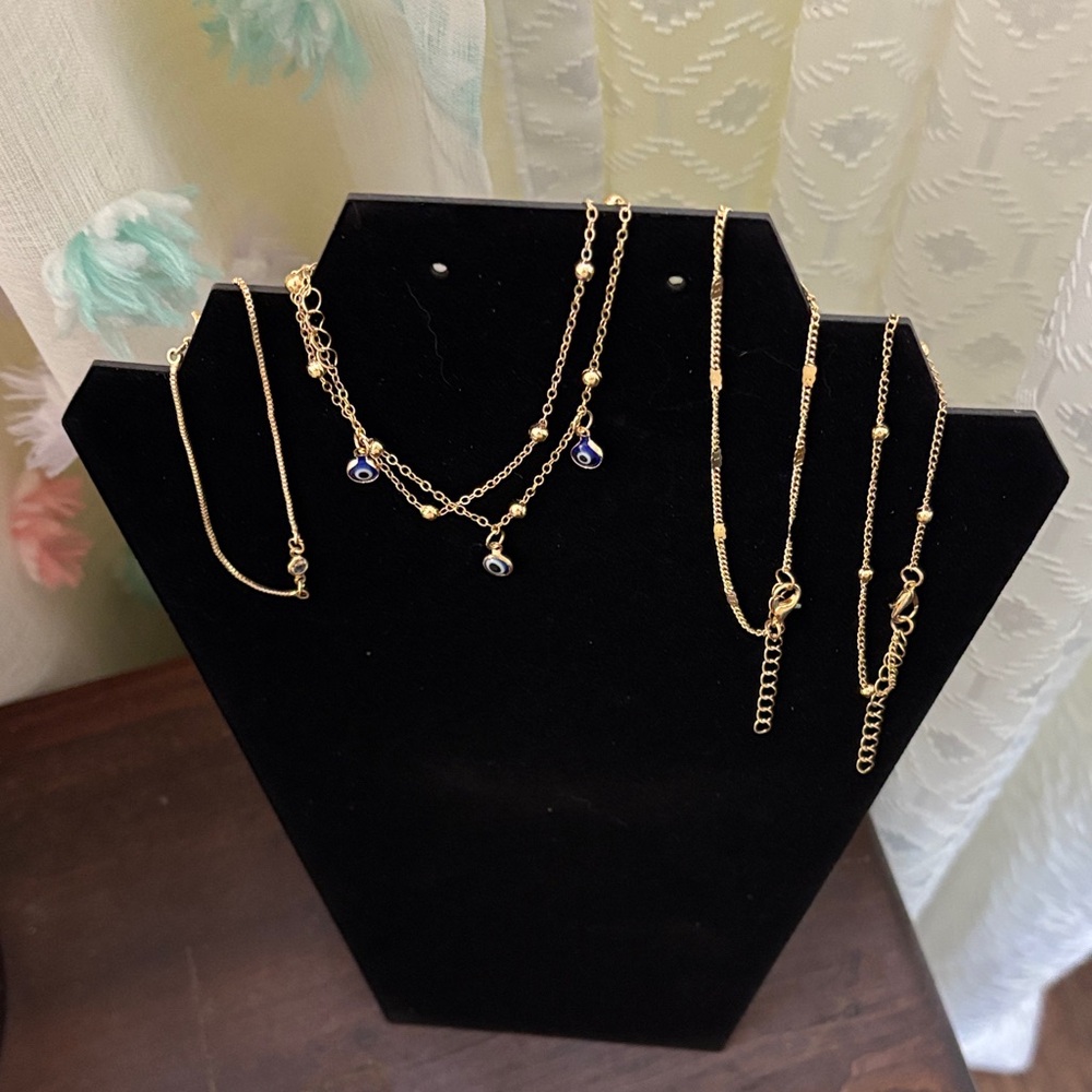 Gold and Blue Women's Bracelet Set